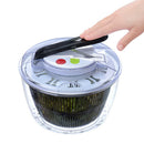 Salad Spinner Vegetable Dehydrator Push-Type Washing 5L SAFE Non Skid Base