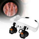 Magnifying Glass LED Light Head Loupe Jeweler Watch Bright Magnifier with