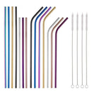 Stainless Steel Straws 10.5 Inch 8.5 Inch Reusable Rainbow Straws For 30/20 H8T9