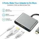 Type C USB 3.1 to USB-C 4K MI USB 3.0 Adapter Cable 3 In 1 Hub for Macboo J7Y1