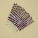 16pcs ABS Handle Crochet Hooks Handle Knitting Needles Set Crochetings and
