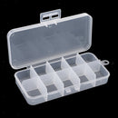 Clear Plastic Fishing Lure Bait Box Fishing Beads Snaps Jigs Container Case