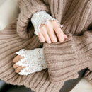 Lace Elegant Women Faux Wrist Sleeve Short Winter Arm Warmer Cuff Wristbands