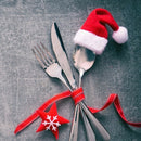 Christmas Caps Pocket Christmas Decor Cutlery Holder Fork Spoon Tableware Set