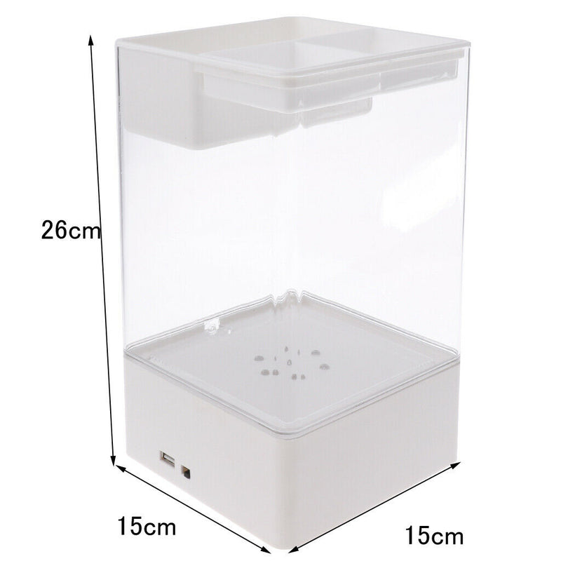 Acrylic Fish Bowl Plant Aquarium Fish Tank Home Office Ornament White