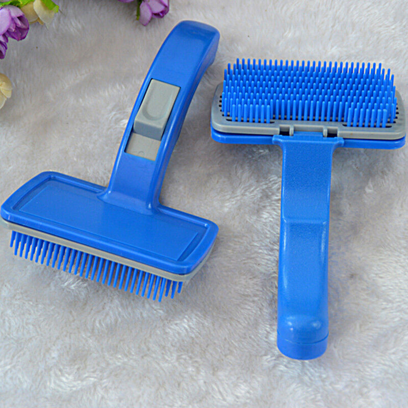 Self Clean Pet Care Hand Grooming Hair Brush Comb Cleaning Dog Puppy Cat E bfJâ„–[