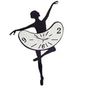 Ballerina Girls Decorative Wall Clock Battery Operated For Cafe Shop