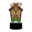 DIY Diamond Painting Gingerbread House LED Light Special Shaped Embroidery