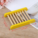 1Pc Natural Bamboo Wood Soap Dish Rack Storage Holder Bath Shower Plate Bathr OZ