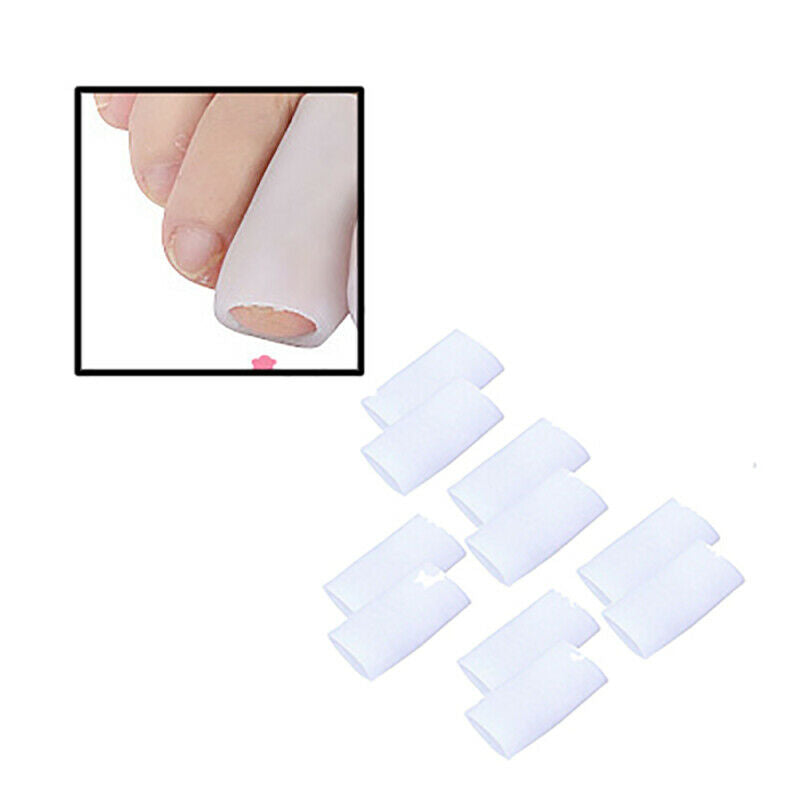 10pcs Silicone Toe Gel Protector Sleeve Tubes Ingrown Toenail Corn Cushion Cap k