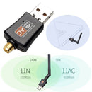 600Mbps Dual Band 5GHz Wireless Lan USB PC WiFi Adapter w/ Antenna 802.11AC