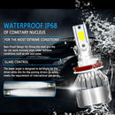 Waterproof H8 H9 H11 LED Headlight Bulbs Conversion Kit 6000K High Low Beam Lamp