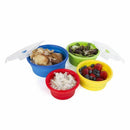 Thin Bins Collapsible Containers-Set of 4 Silicone Food Storage Containers  E1Z8