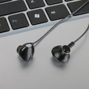 Sports Headphone Universal Phone Metal Headphones Ear Style(Black)