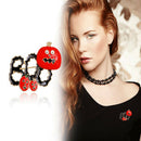 Halloween Enamel Pin Trick or Treat Ghost Pumpkin Brooch Bags Punk Jewelry G Ew