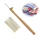 Wooden French Embroidery Needles Tambour Crochet Hook with 3 NeedlesJR