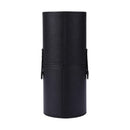 Leather Makeup Brush Holder Travel Cosmetic Pens Storage Cup Case (Black) A