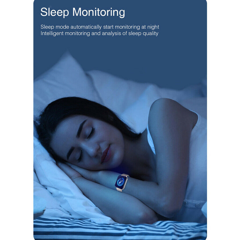 Sport Smart Watch 1.54" Heart Rate Monitor Watch Sleep Monitoring Black