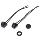 2PCS 12V Waterproof Push Button On-Off Switch With 4" Lead Wire Black ME