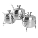 3pcs Food Storage Condiment Pots Canister for Sugar Bowl Serving Tea Coffee
