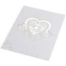 100 Pcs ivory wedding party pearlescent love hearts place cards table name