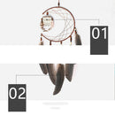 Dream Catcher With Feathers Wooden Owl Wall Hanging Ornament Bedroom Gift Decor