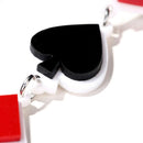 Fashion Acrylic Poker Card Heart Spade Diamond Long Stud Earrings Women Jewe Gw