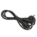 1M EU 3 Prong 2 Pin AC Laptop Power Cord Adapter Cable Black