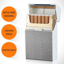 20 sticks Automatic Cigarette Case With Inbuilt Windproof Lighter Box Storage