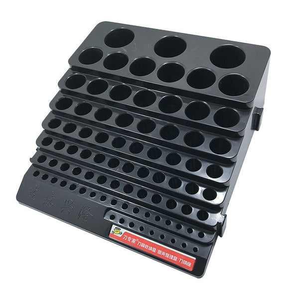 2 Pcs Drill Drill Bit Storage Case Holder Milling Cutter Storage Box,Black