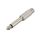 6.3mm 0.6cm Mono Male Connector to RCA Female Jack Audio Adapter 6pcs