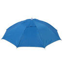 Sky Blue Folding Umbrella Hat with Adjustable Headband