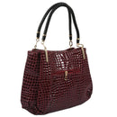 Fashion Women Crocodile Pattern Leather Shoulder Bag Female Tote Handbag, R