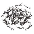 50 Pieces Body Clips Bent Springy R Pins Replacement for 1/10,1/12,1/16 Scale RC