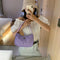 Women Nylon Totes Shoulder Bag Simple Female Street Zipper Handbag (Purple)