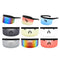 9 Pieces Unisex Retro Oversized Visor Sunglasses One Piece Lens Party Shades