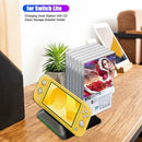 Charging Dock Station with CD Discs Storage Bracket Holder for Switch Lite A