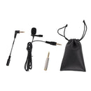 Lavalier Microphone with 1 Windscreen Muff, Condenser Lapel Clip-On Mic for DSLR