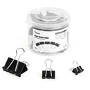 30pcs Metal Binder Clips Colorful Paper Clamp Holders Book Stationery Black