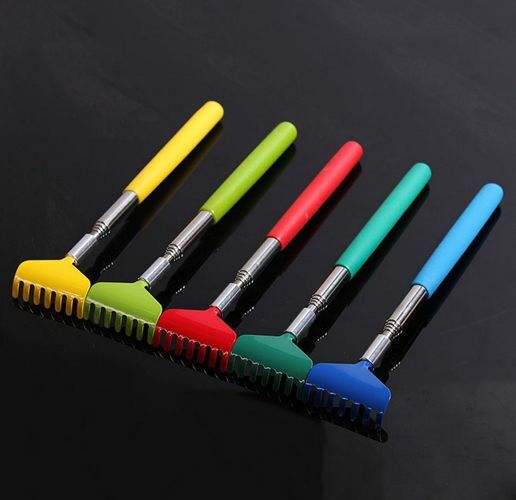 1X Fashion Back Scratcher Long Extendable Telescopic Massager Metal Portable