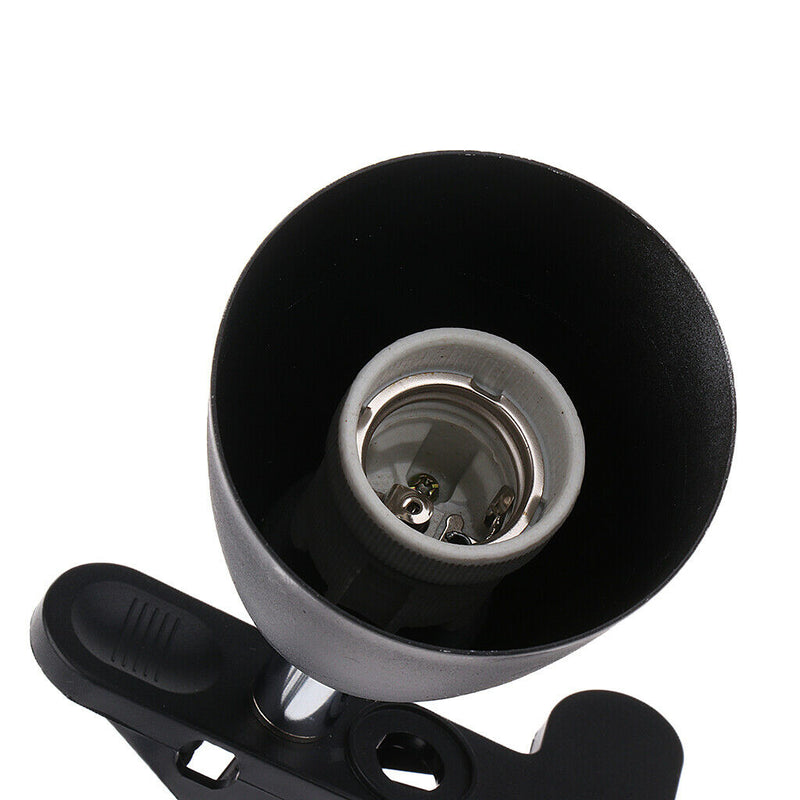 E27 Reptile Lamp Bulb Holder UVB Infrared Basking Light Holder Black
