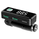 Bluetooth4.2 Car Hands-free Kit FM Transmitter MP3 Player Dual USB Fast Charging