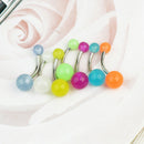 7pcs Glow in the Dark Belly Button Navel Bar Rings Piercing Jewelry Fashion Gift