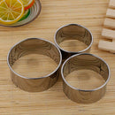3pcs Stainless Steel Round Dumplings Wrappers Molds Set Cutter Maker Tools