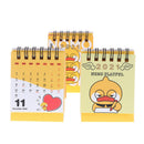 1PC 2021 Cartoon Mini Desktop Paper Calendar dual Daily Scheduler Table Plan Ew