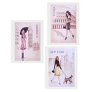 3Pcs Modern Oil Painting Canvas Picture Girl Wall Home Room Decor 40x60cm
