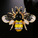 2 Pieces Rhinestone Enamel Bumble Bee Insect Animal Pin Badge Brooch Jewelry