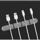 Multi Clips Cable Wire Cord USB Charger Line Ties Organizer Holder Grey