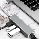 USB to 5Gbps USB 3.0 RJ45 10/100Mbps Wired Ethernet Adapter Hub (Grey)