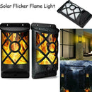 66LED Flame Light Solar Lights Outdoor Wall Lamp Fixture Outdoor Waterproof E9C7